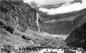 Lot 93 france view taken from the hotel terrace gavarnie real photo horse