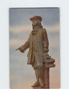 Postcard William Penn Statue on City Hall Tower, Philadelphia, Pennsylvania