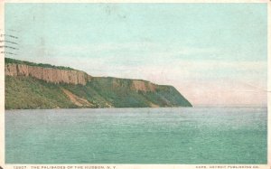 Vintage Postcard 1930's Palisades of the Hudson River Cliffs Mountains New York 