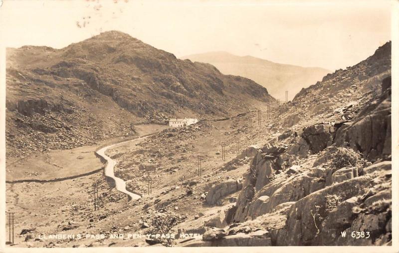 BR96225 valentine s real photo 6383 w llanberis pass and pen y pass hotel  wales 