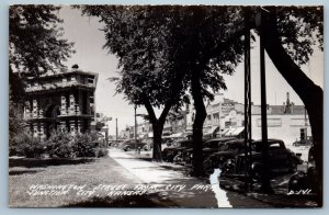 Washington Street From City Park Junction City Kansas KS RPPC Photo Postcard