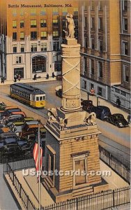 Battle Monument - Baltimore, Maryland MD Postcard