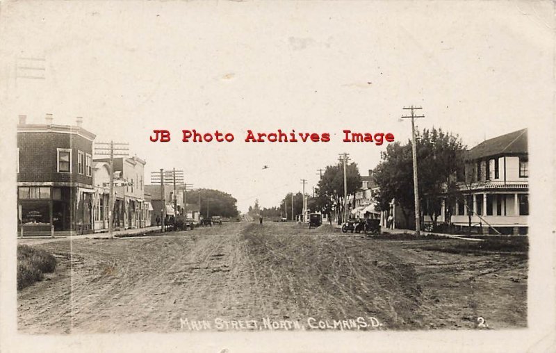 SD, Colman, South Dakota, RPPC, Main Street, North, Big 4 Post Card Photo No 2