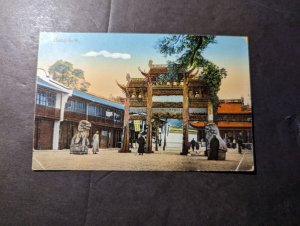 Mint 1927 China Postcard Hangchow Shanghai Temple View