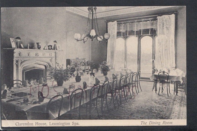 Warwickshire Postcard - The Dining Room, Clarendon House, Leamington Spa RS23361