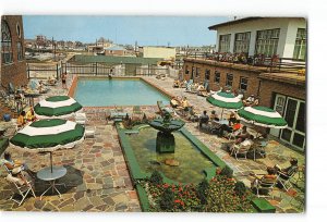 Ocean City New Jersey NJ Vintage Postcard The Flanders Hotel Swimming Pool Area