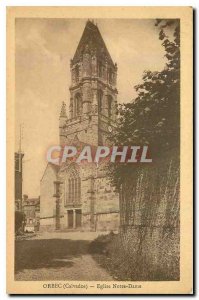 Old Postcard Orbec Calvados Eglise Notre Dame