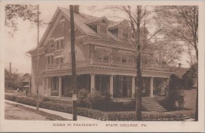 Postcard Sigma Pi Fraternity State College PA