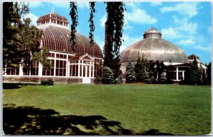 VINTAGE POSTCARD THE SOUTH PARK CONSERVATORY AT BUFFALO NEW YORK