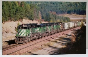 Belton Montana Grain Train Burlington Northern #7846 Postcard A19