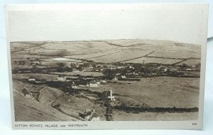 Aerial View of Sutton Poyntz Village Nr Weymouth Dorset Vintage Postcard 1947