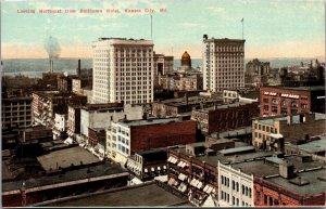 Postcard Looking Northeast from Baltimore Hotel in Kansas City, Missouri