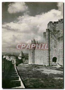 Modern Postcard La Cite in Carcassonne The upper lists Tour Saint Nazaire