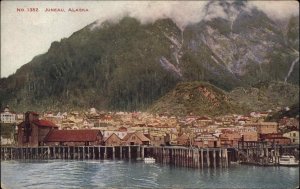 Juneau Alaska AK Birdseye View 1900s-10s Postcard