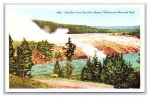 Overflow From Excelsior Geyser Yellowstone National Park Wyoming Postcard