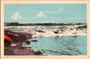 Bore of the Petitcodiac River, Moncton New Brunswick Vintage Postcard Q21
