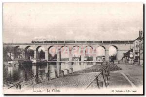 Old Postcard Laval the train viaduct