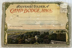 Camp Dodge Iowa 12 Postcard Souvenir Folder