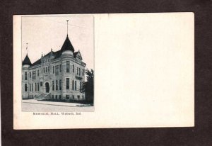 IN Memorial Hall Wabash Indiana UDB Vintage Postcard