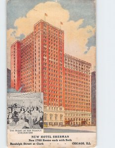 Postcard New Hotel Sherman Chicago Illinois USA