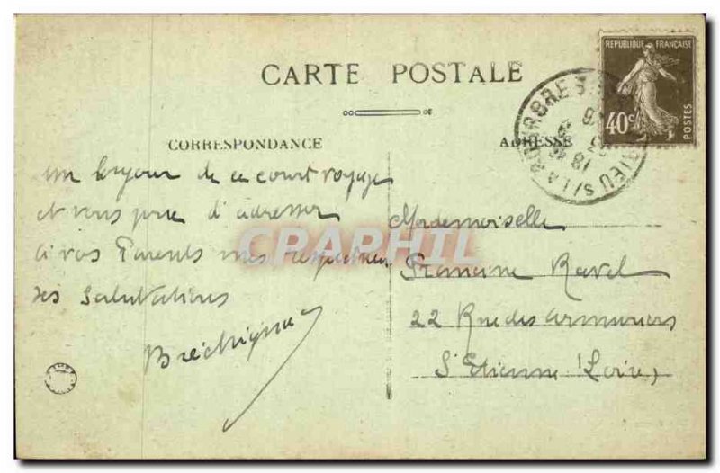 Virieu on Bourbre - Vue Generale - Postcard Old Train