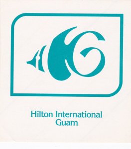 Guam Hilton International Hotel Vintage Luggage Label sk2436