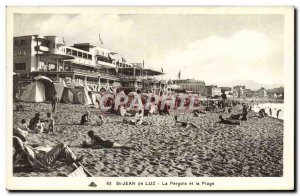 Old Postcard St Jean de Luz and La Pergola Beach