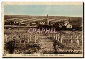 Old Postcard cemeteries Glorious Army Souain near Suippes
