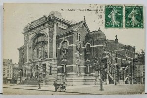 Lille Theatre Municipal Vue c1909 France Postcard L13