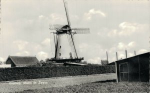 Netherlands Ouddorp Molen de Zwaan Windmill Vintage RPPC 07.78