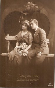 Couple. Romance Nice old vintage German postcard