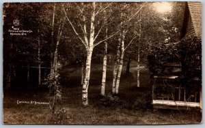 Vtg Wisconsin WI Cottages At Birchwood 1910s RPPC Real Photo NPC Postcard