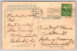 1945  Cleveland Indians Stadium  Ohio  Postcard
