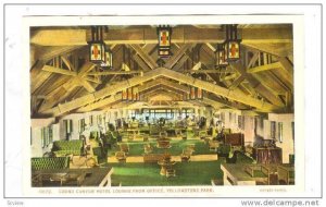 Interior, Grand Canyon Hotel Lounge from Office, Yellowstone Park, 10-20s