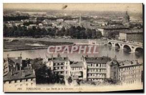 Postcard Old Toulouse The Banks of the Garonne