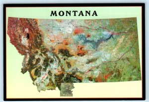 3 Postcards MONTANA, MT ~ Illustrated MAP Cartograph ~ SATELLITE VIEWS 4x6