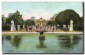 Postcard Old Paris Small Basin of the Tuileries and the Carousel Triumphal Arch