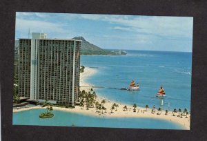 Hi Hilton Hawaiian Village Hotel Waikiki Beach Honolulu Hawaii Postcard