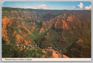Waimea Canyon~Island Of Kauai~Colorful Peaks & Tourists~PM 1980~Continental PC