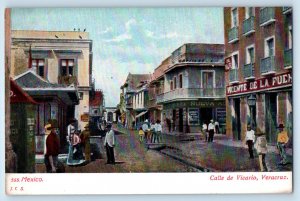 Veracruz Mexico Postcard Calle de Vicario Veracruz c1905 Antique Unposted