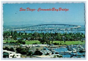 Vintage San Diego - Cononado Bay Bridge Postcard 7XE