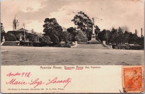 Argentina Buenos Aires Buenos Aires Avenida Alvear  Vintage Postcard C367