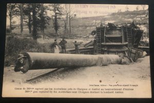 Mint France Real Picture Postcard RPPC Gun Captures By Australiana Near Chuignes