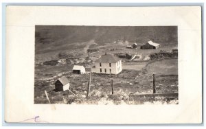 Grangeville North Dakota ND Postcard RPPC Photo Bird's Eye View House c1910's