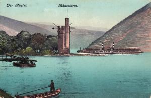 GERMANY   MAUSETURM   RHEIN  postcard