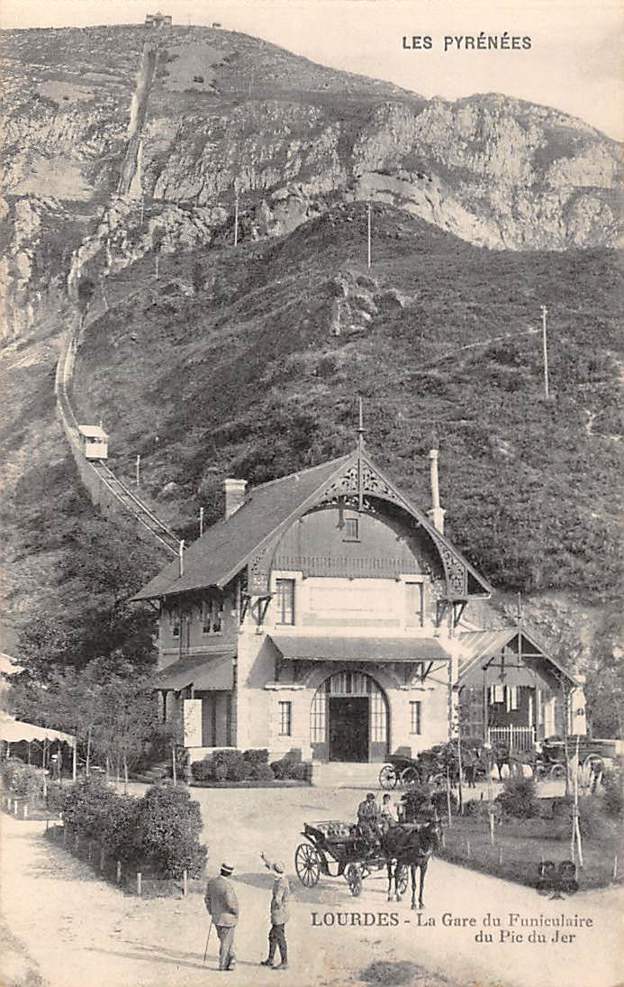 France Les Pyrenees Lourdes La Gare Du Funiculaire Du Pic Du Jer Station Hippostcard