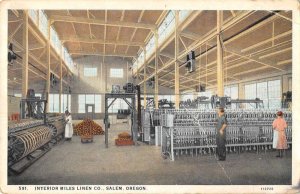 Salem Oregon Miles Linen Co Interior Vintage Postcard AA8130