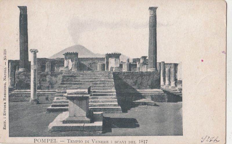 BF19258 tempio di benere scavi del 1817  pompei  italy  front/back image
