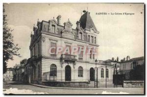 Old Postcard Saintes Caisse D & # 39Epargne