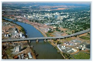 c1960 Pioneer Memorial Bridge Sacramento River Foreground California CA Postcard